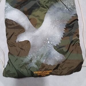 American Eagle Outfitters Camouflage Drawstring Bag NWT